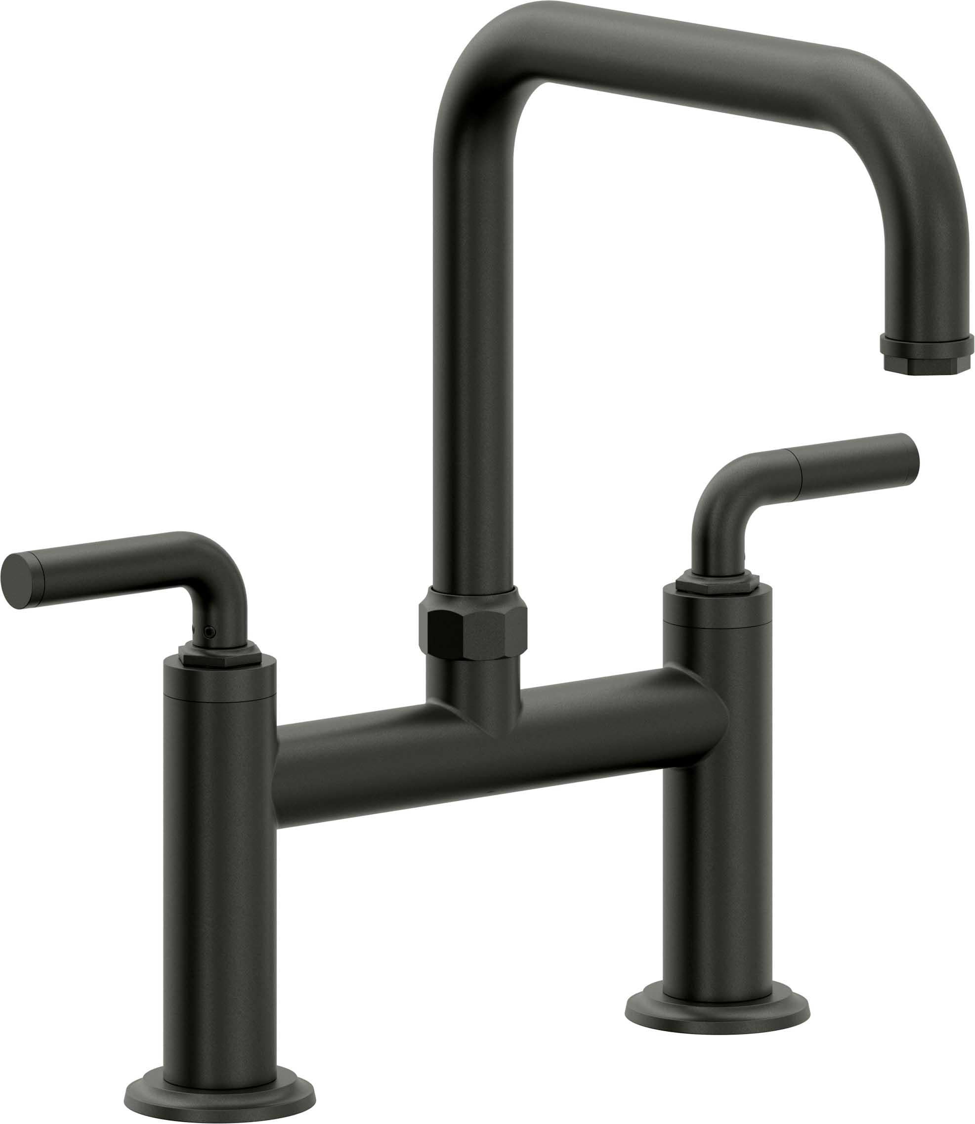 California Faucets Descanso Llave de Cocina Tipo Puente Industrial - Pico Cuadrado - Bronce Bella Terra