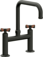 California Faucets Descanso Llave de Cocina Tipo Puente Industrial - Pico Cuadrado - Bronce Bella Terra
