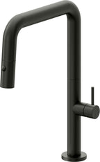 California Faucets Poetto Llave de Cocina Extraible Contemporanea con Rociador de Boton - Pico Cuadruple - Bronce Bella Terra