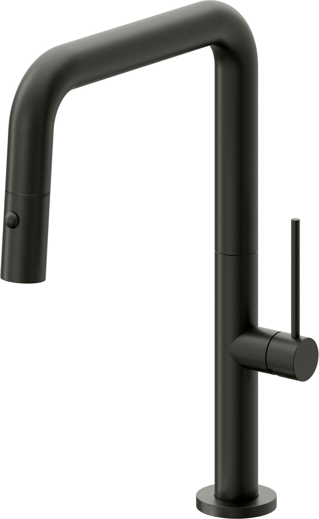 California Faucets Poetto Llave de Cocina Extraible Contemporanea con Rociador de Boton - Pico Cuadruple - Bronce Bella Terra