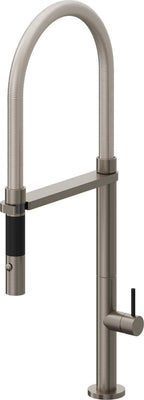 California Faucets Poetto Llave de Cocina Culinaria de Extraccion Contemporanea con Rociador de Boton - Grafito