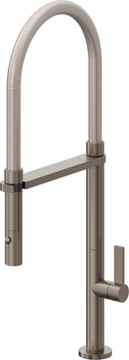 California Faucets Poetto Llave de Cocina Culinaria de Extraccion Contemporanea con Rociador de Boton - Grafito