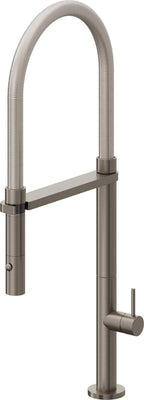 California Faucets Poetto Llave de Cocina Culinaria de Extraccion Contemporanea con Rociador de Boton - Grafito