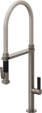 California Faucets Poetto Llave de Cocina Culinaria de Extraccion Contemporanea con Rociador de Apretar - Grafito