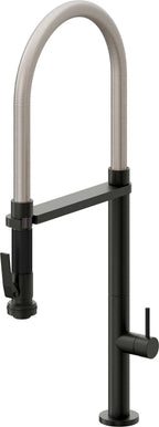 California Faucets Poetto Llave de Cocina Culinaria de Extraccion Contemporanea con Rociador de Apretar - Bronce Bella Terra