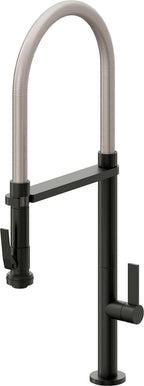 California Faucets Poetto Llave de Cocina Culinaria de Extraccion Contemporanea con Rociador de Apretar - Bronce Bella Terra