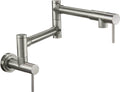 California Faucets Poetto Llenador de Ollas - Dos Manijas de Pared - Contemporaneo - Níquel Satinado