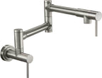 California Faucets Poetto Llenador de Ollas - Dos Manijas de Pared - Contemporaneo - Níquel Satinado