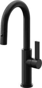 California Faucets Corsano Llave de Bar/Preparacion Extraible Contemporanea con Rociador de Boton - Negro Mate