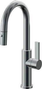 California Faucets Corsano Llave de Bar/Preparacion Extraible Contemporanea con Rociador de Boton - Níquel Negro