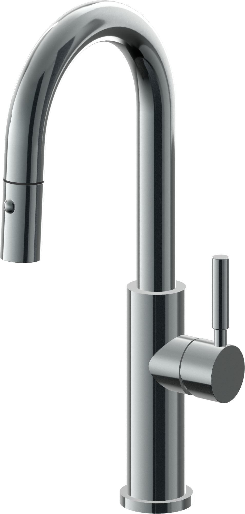 California Faucets Corsano Llave de Bar/Preparacion Extraible Contemporanea con Rociador de Boton - Níquel Negro