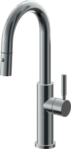 California Faucets Corsano Llave de Bar/Preparacion Extraible Contemporanea con Rociador de Boton - Níquel Negro