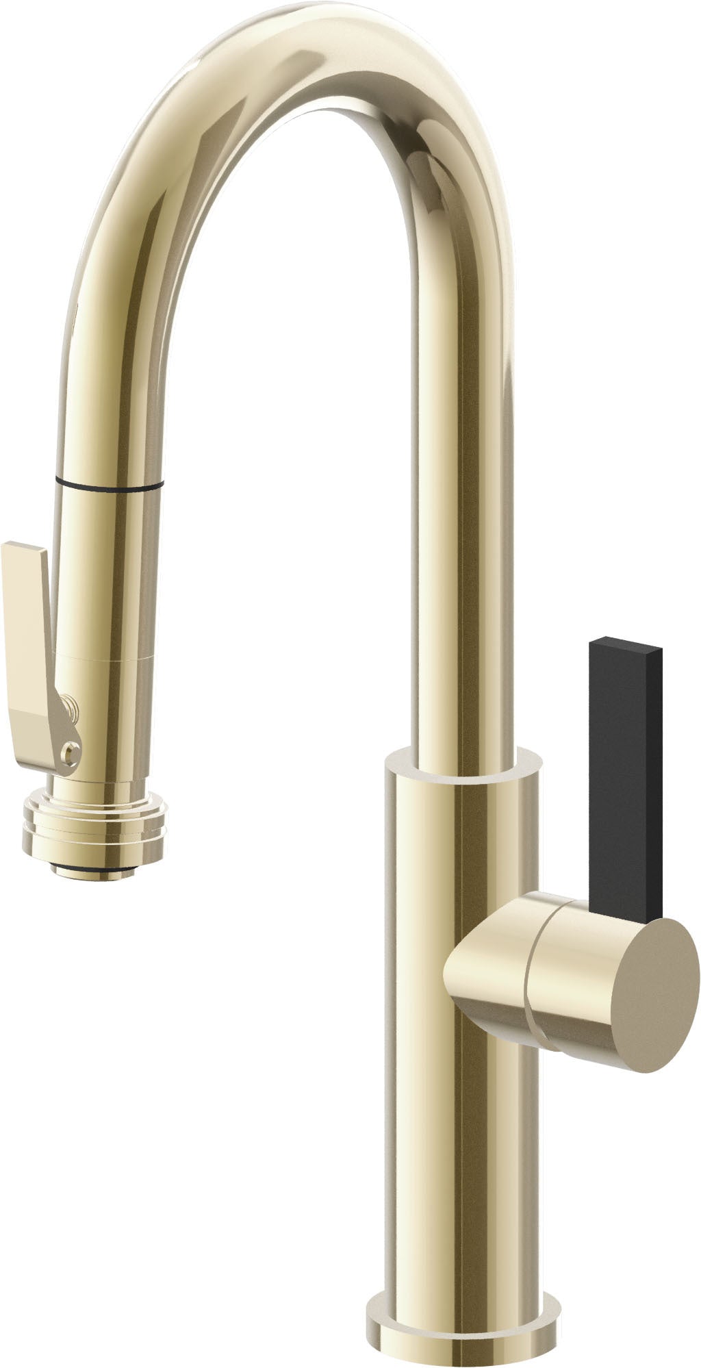 California Faucets Corsano Llave de Bar/Preparacion Extraible Contemporanea con Rociador de Apretar - Latón Pulido