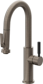 California Faucets Corsano Llave de Bar/Preparacion Extraible Contemporanea con Rociador de Apretar - Níquel Antiguo Mate
