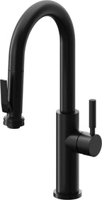 California Faucets Corsano Llave de Bar/Preparacion Extraible Contemporanea con Rociador de Apretar - Negro Mate