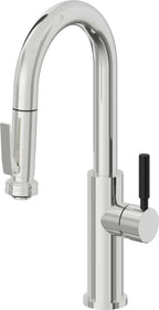California Faucets Corsano Llave de Bar/Preparacion Extraible Contemporanea con Rociador de Apretar - Cromo Pulido