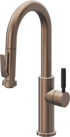 California Faucets Corsano Llave de Bar/Preparacion Extraible Contemporanea con Rociador de Apretar - Bronce Satinado