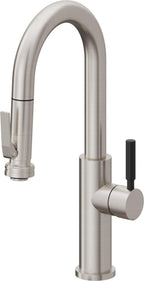 California Faucets Corsano Llave de Bar/Preparacion Extraible Contemporanea con Rociador de Apretar - Acero Inoxidable Ultra