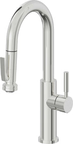 California Faucets Corsano Llave de Bar/Preparacion Extraible Contemporanea con Rociador de Apretar - Cromo Pulido