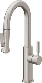 California Faucets Corsano Llave de Bar/Preparacion Extraible Contemporanea con Rociador de Apretar - Acero Inoxidable Ultra