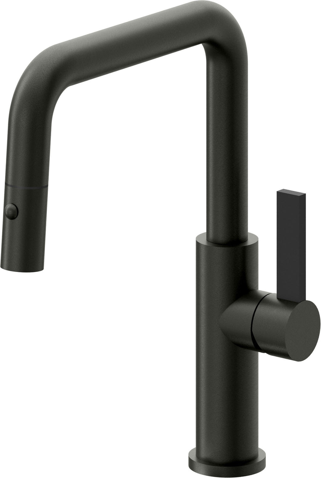 California Faucets Corsano Llave de Cocina Extraible Contemporanea con Rociador de Boton - Pico Cuadruple - Bronce Bella Terra