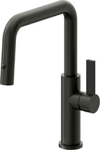 California Faucets Corsano Llave de Cocina Extraible Contemporanea con Rociador de Boton - Pico Cuadruple - Bronce Bella Terra