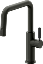 California Faucets Corsano Llave de Cocina Extraible Contemporanea con Rociador de Boton - Pico Cuadruple - Bronce Bella Terra