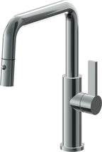 California Faucets Corsano Llave de Cocina Extraible Contemporanea con Rociador de Boton - Pico Cuadruple - Níquel Negro