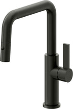 California Faucets Corsano Llave de Cocina Extraible Contemporanea con Rociador de Boton - Pico Cuadruple - Bronce Bella Terra