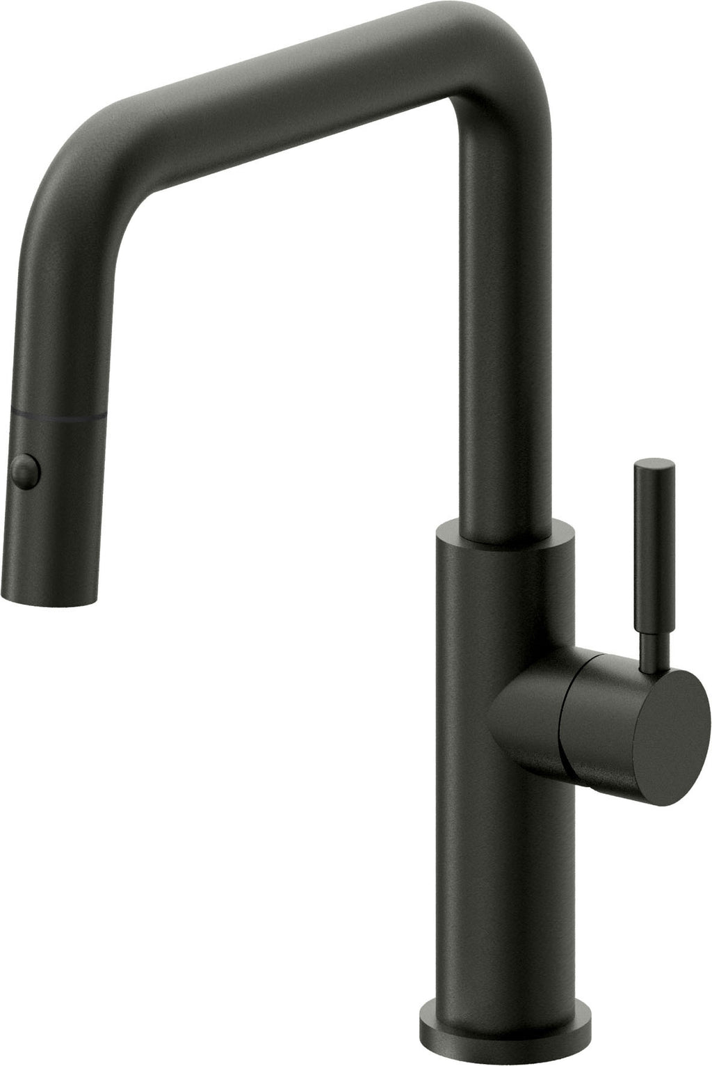 California Faucets Corsano Llave de Cocina Extraible Contemporanea con Rociador de Boton - Pico Cuadruple - Bronce Bella Terra