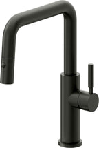 California Faucets Corsano Llave de Cocina Extraible Contemporanea con Rociador de Boton - Pico Cuadruple - Bronce Bella Terra