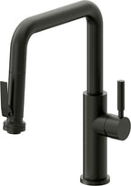 California Faucets Corsano Llave de Cocina Extraible Contemporanea con Rociador de Apretar - Pico Cuadruple - Bronce Bella Terra