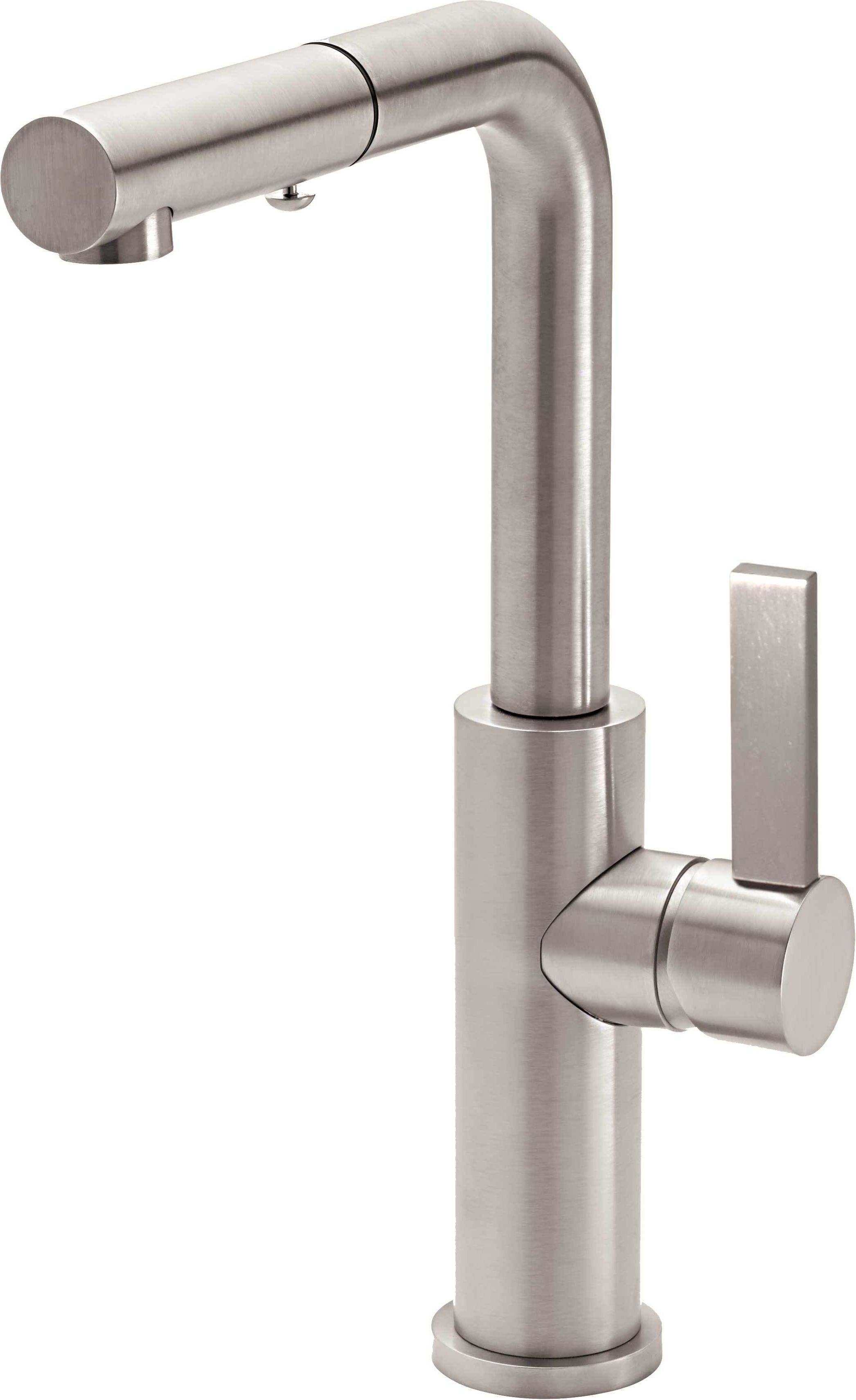 California Faucets Corsano Llave de Cocina de Extraccion Contemporanea - Níquel Satinado