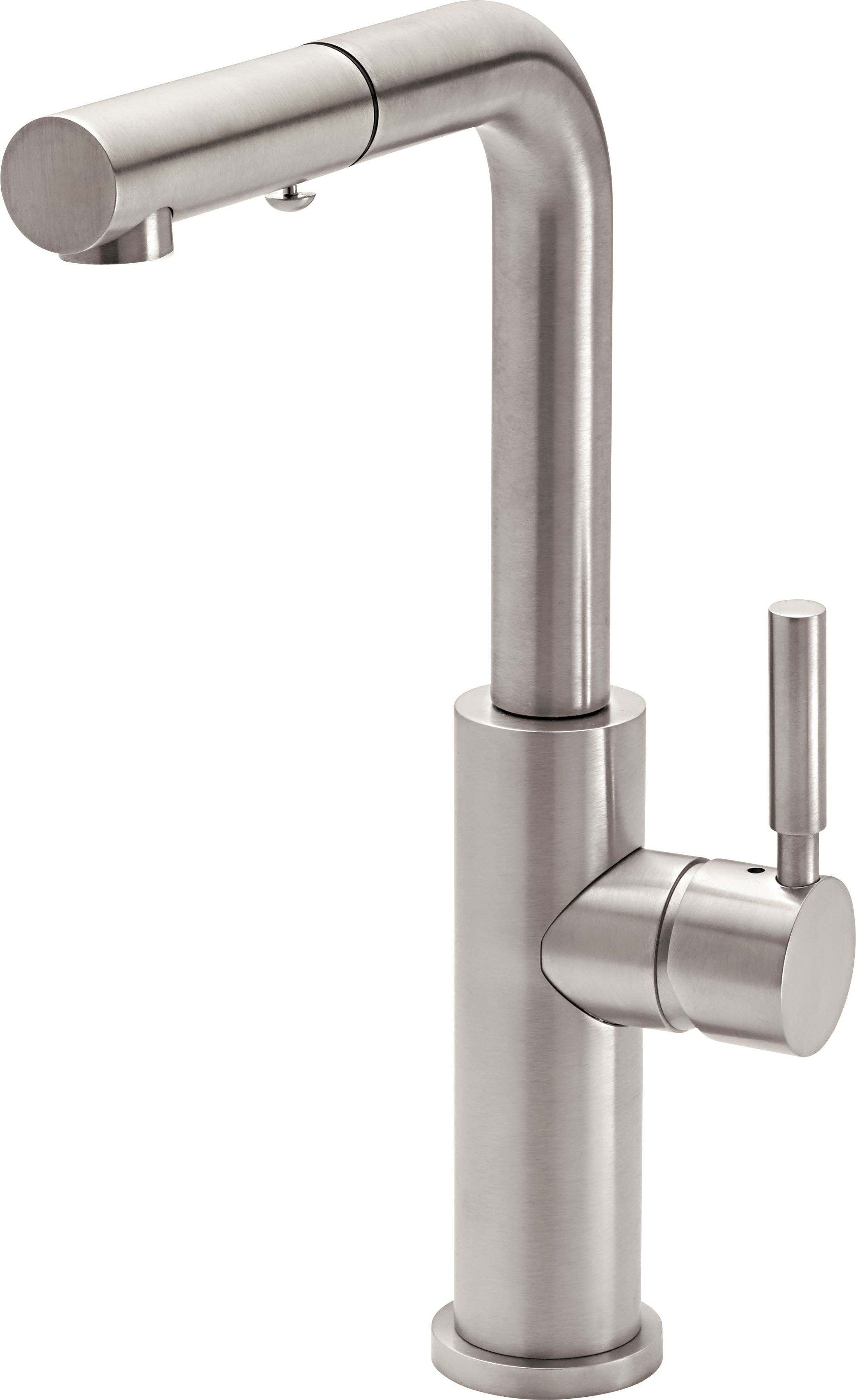 California Faucets Corsano Llave de Cocina de Extraccion Contemporanea - Níquel Satinado