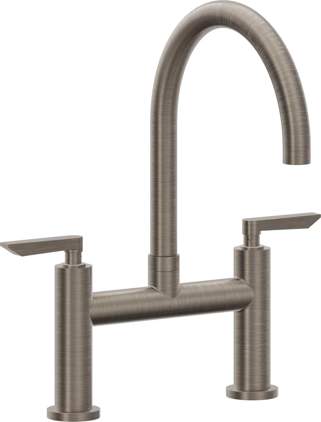 California Faucets Corsano Llave de Cocina Tipo Puente Contemporanea - Pico en Arco - Níquel Antiguo Mate