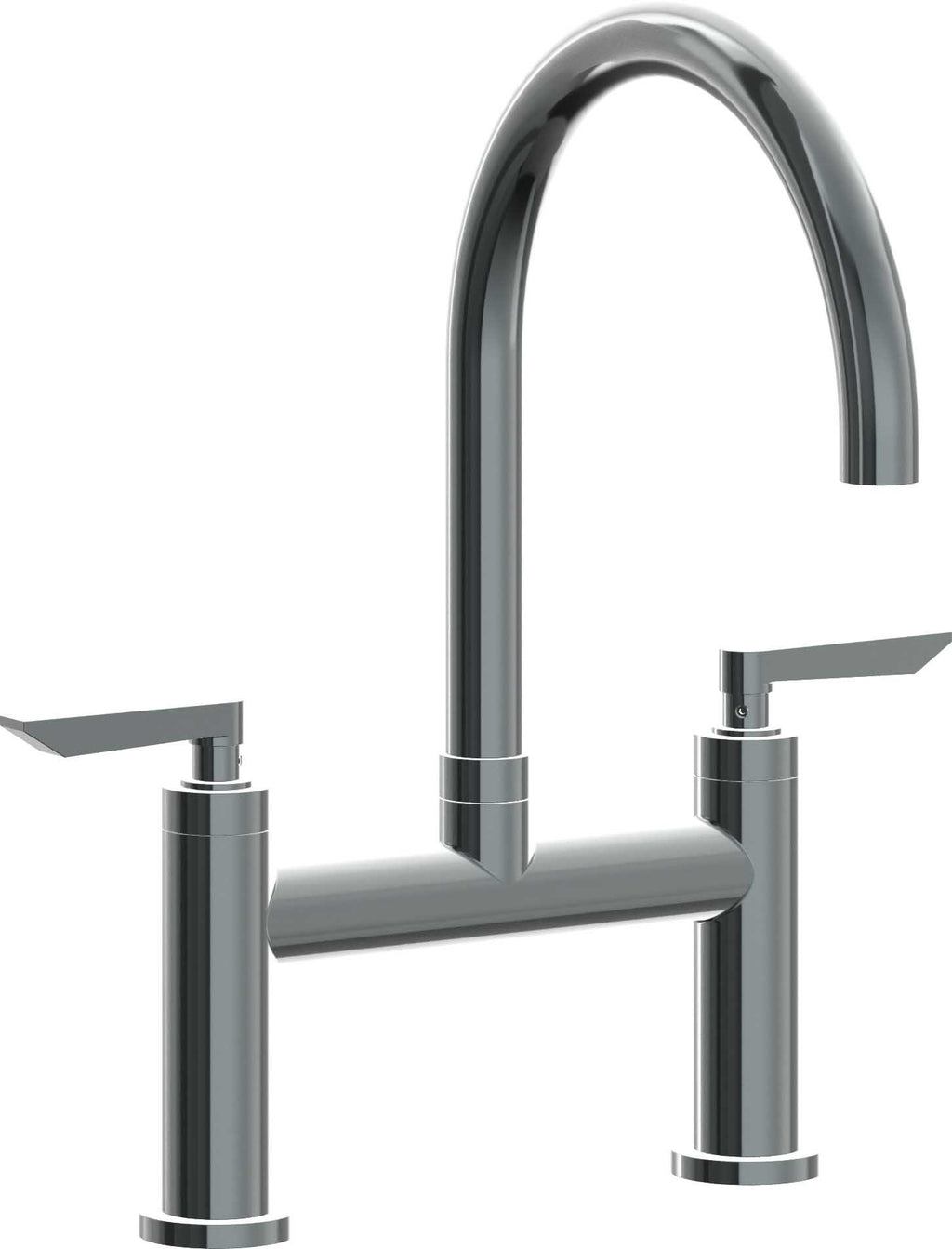 California Faucets Corsano Llave de Cocina Tipo Puente Contemporanea - Pico en Arco - Níquel Negro
