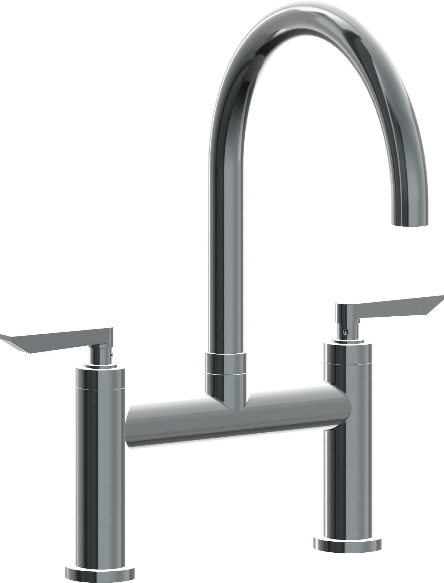 California Faucets Corsano Llave de Cocina Tipo Puente Contemporanea - Pico en Arco - Níquel Negro