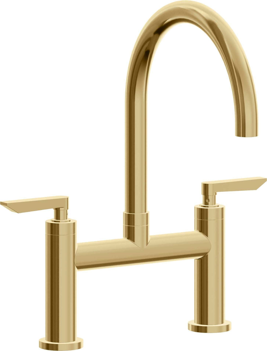 California Faucets Corsano Llave de Cocina Tipo Puente Contemporanea - Pico en Arco - Oro Francés