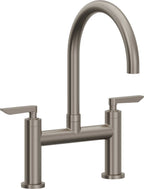 California Faucets Corsano Llave de Cocina Tipo Puente Contemporanea - Pico en Arco - Grafito