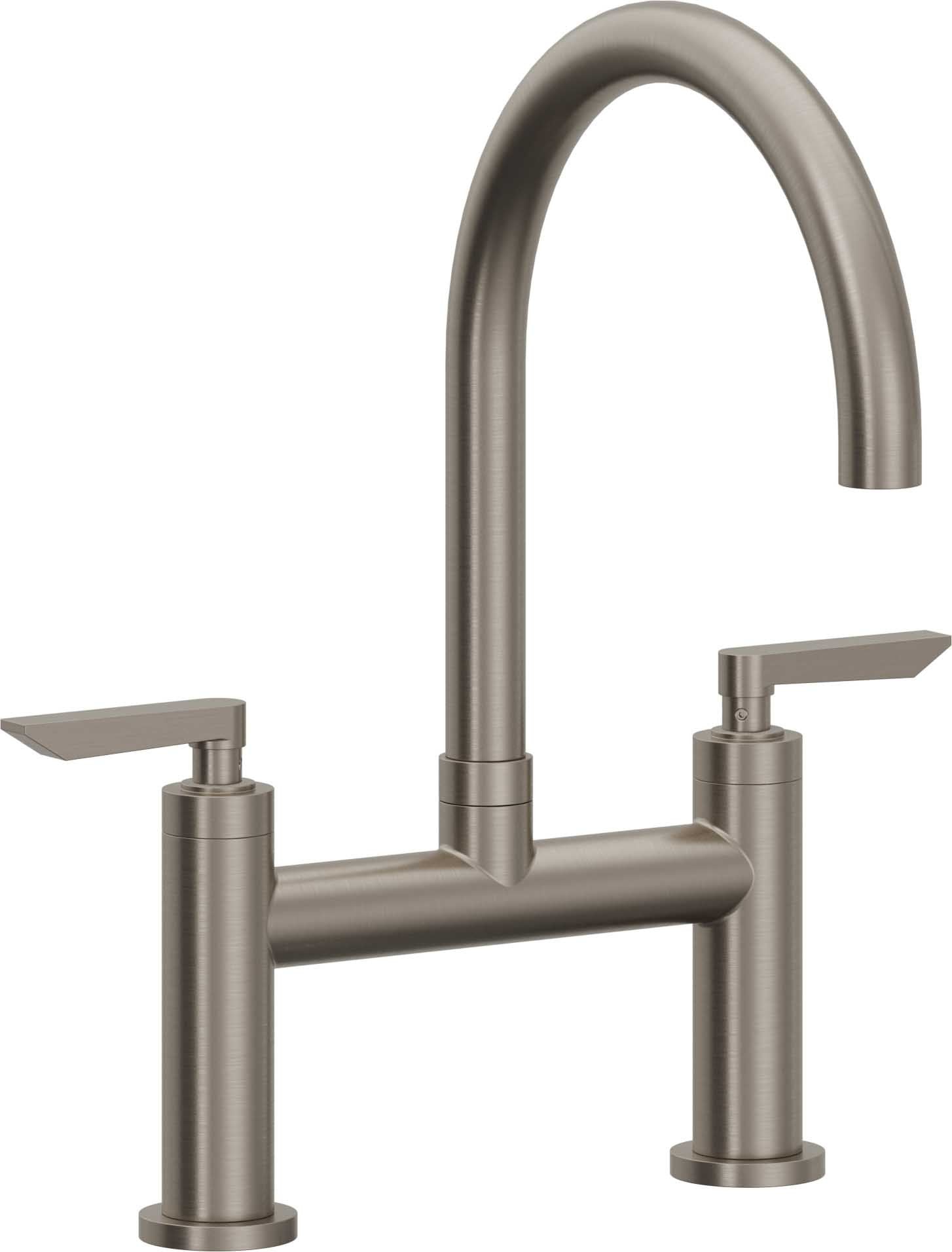 California Faucets Corsano Llave de Cocina Tipo Puente Contemporanea - Pico en Arco - Grafito
