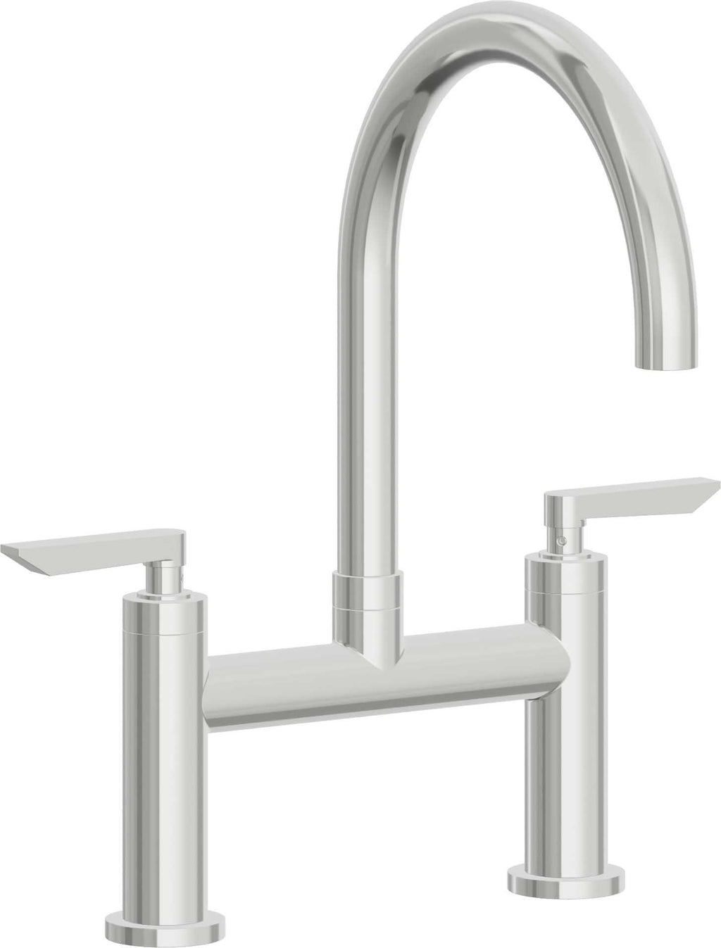 California Faucets Corsano Llave de Cocina Tipo Puente Contemporanea - Pico en Arco - Cromo Pulido