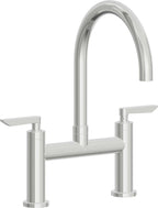 California Faucets Corsano Llave de Cocina Tipo Puente Contemporanea - Pico en Arco - Cromo Pulido
