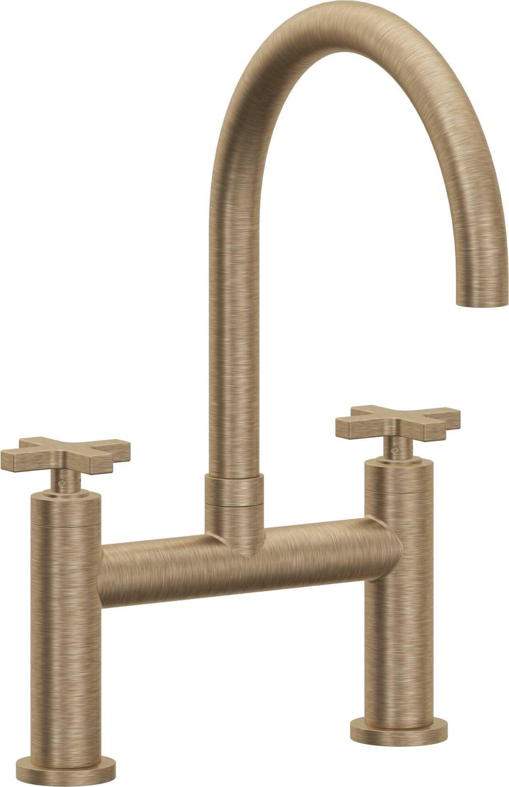 California Faucets Corsano Llave de Cocina Tipo Puente Contemporanea - Pico en Arco - Latón Antiguo Mate