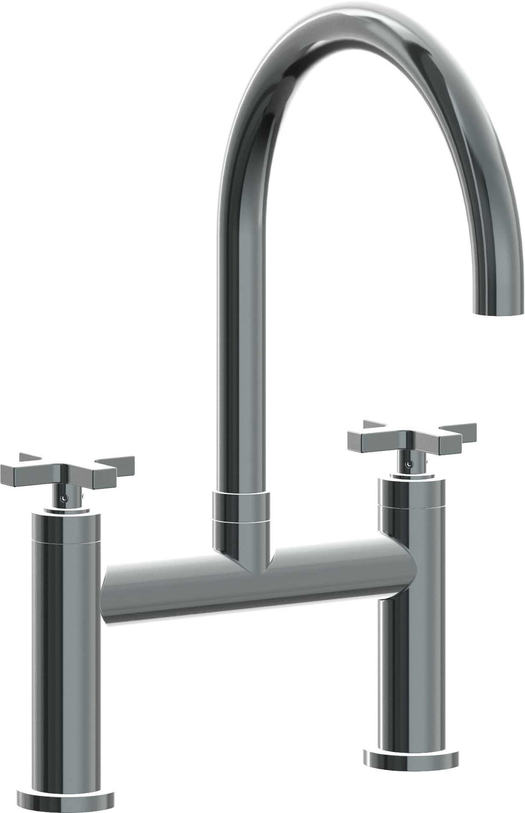 California Faucets Corsano Llave de Cocina Tipo Puente Contemporanea - Pico en Arco - Níquel Negro