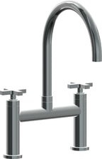 California Faucets Corsano Llave de Cocina Tipo Puente Contemporanea - Pico en Arco - Níquel Negro