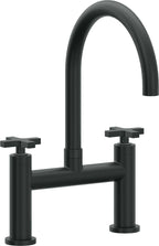 California Faucets Corsano Llave de Cocina Tipo Puente Contemporanea - Pico en Arco - Carbón