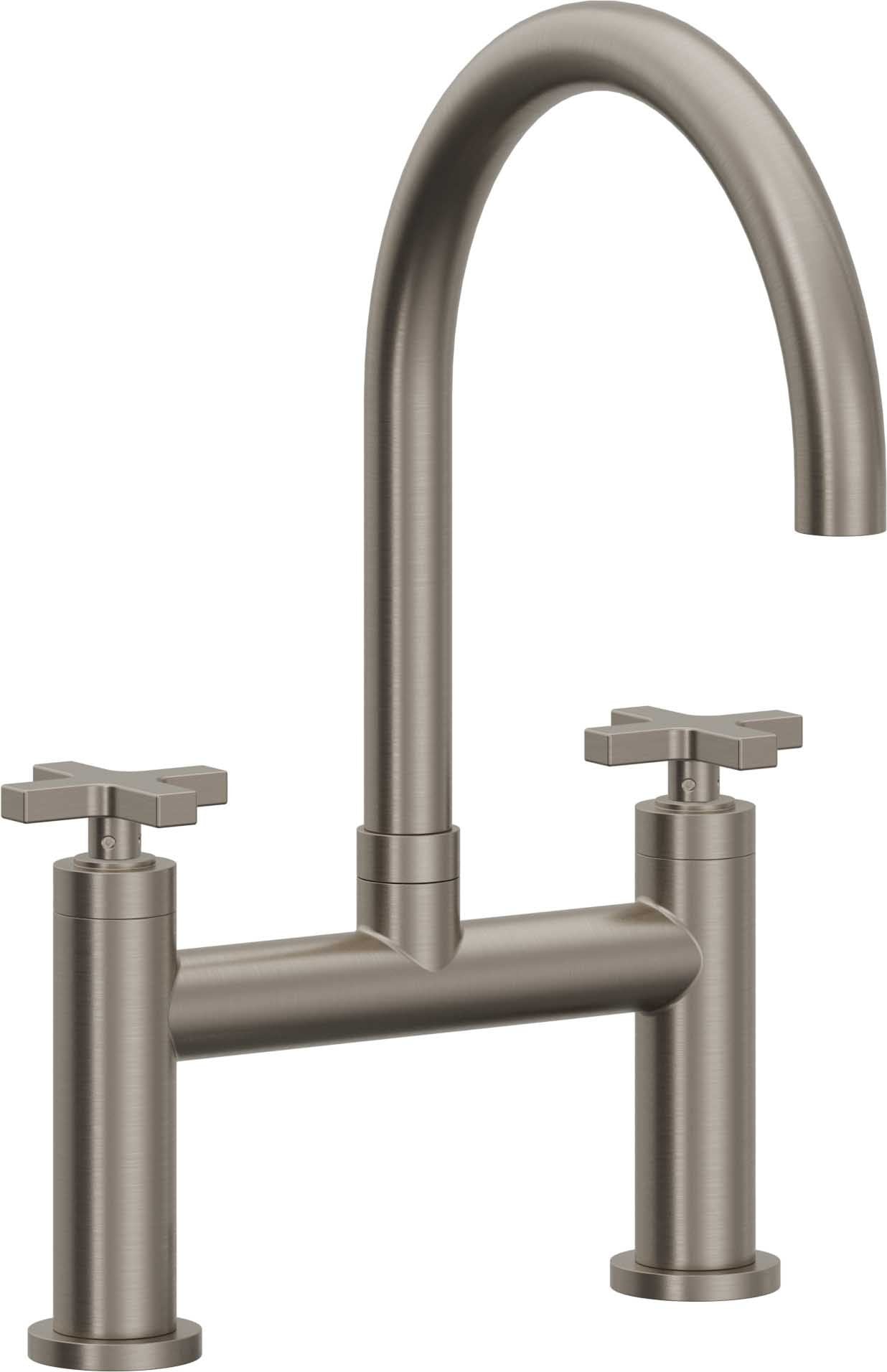 California Faucets Corsano Llave de Cocina Tipo Puente Contemporanea - Pico en Arco - Grafito