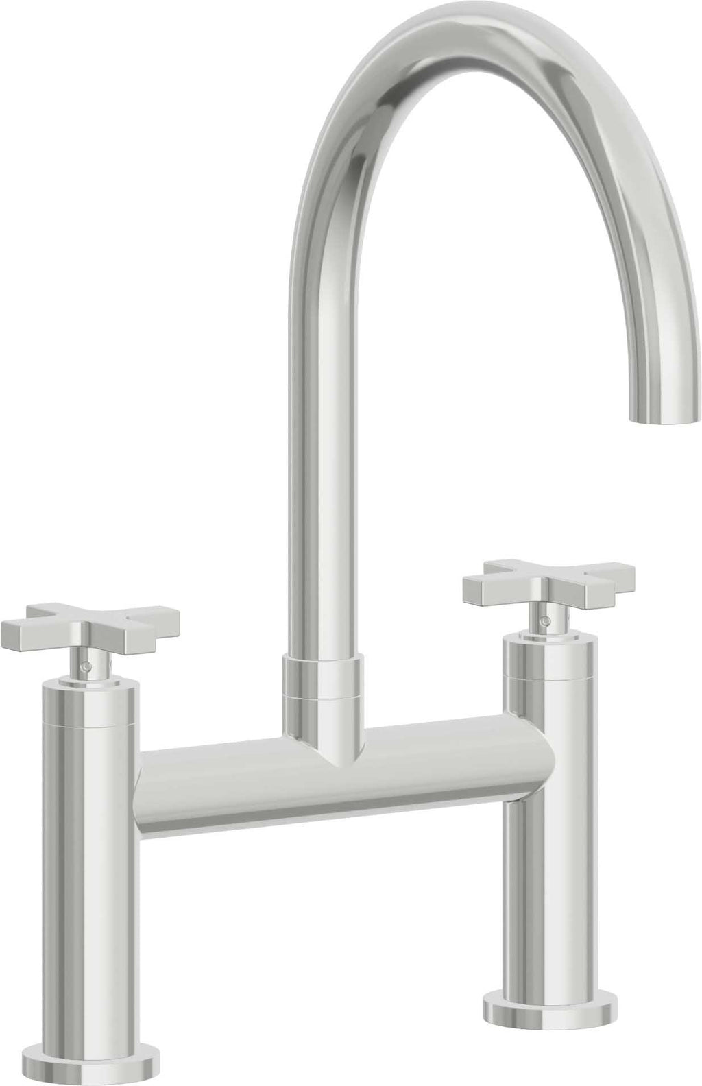 California Faucets Corsano Llave de Cocina Tipo Puente Contemporanea - Pico en Arco - Cromo Pulido