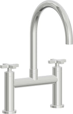California Faucets Corsano Llave de Cocina Tipo Puente Contemporanea - Pico en Arco - Cromo Pulido