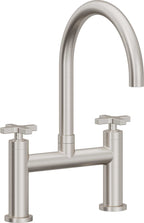 California Faucets Corsano Llave de Cocina Tipo Puente Contemporanea - Pico en Arco - Acero Inoxidable Ultra